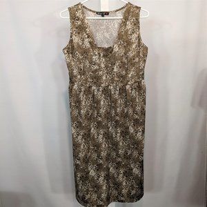 Nina K Taupe Print Dress